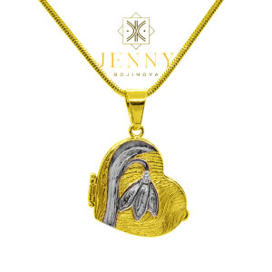 Snowdrop Heart Locket